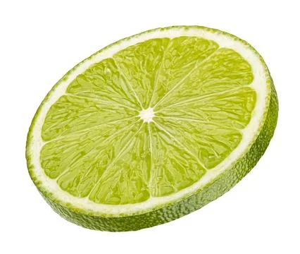 Lime slice isolated on white background Stock Photos