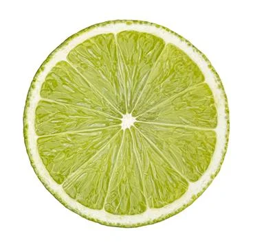 Lime slice isolated on white background Stock-Fotos