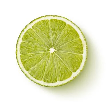 Lime slice isolated on white background, top view Foto stock