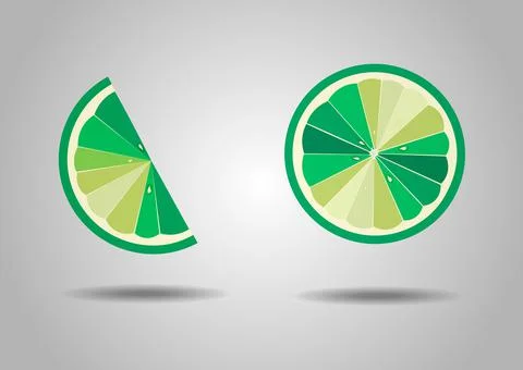 Lime slice vector illustration background. Summer fresh element Stock Illustration