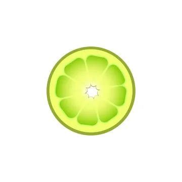 Lime slice. Vector. Isolated illustration. Fresh, juicy fruit Stock Illustration