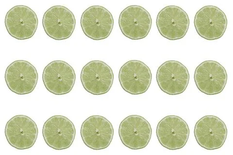 Lime slice on white background Stock-Fotos