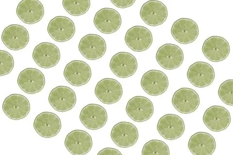 Lime slice on white background Stock-Fotos