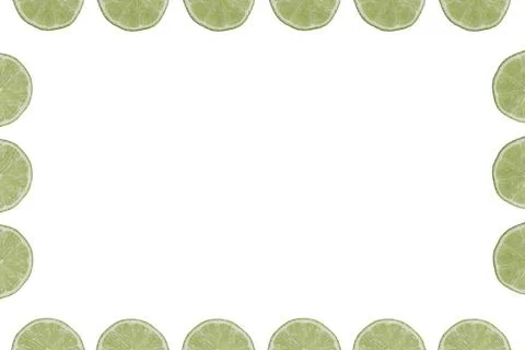 Lime slice on white background Stock Photos