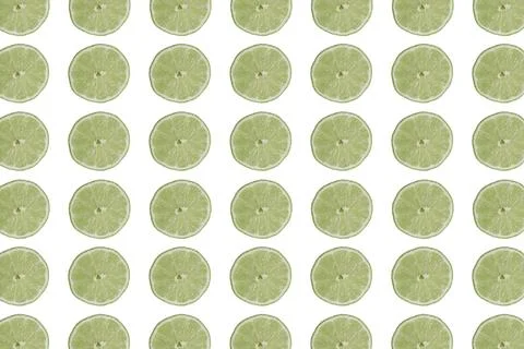 Lime slice on white background Foto stock