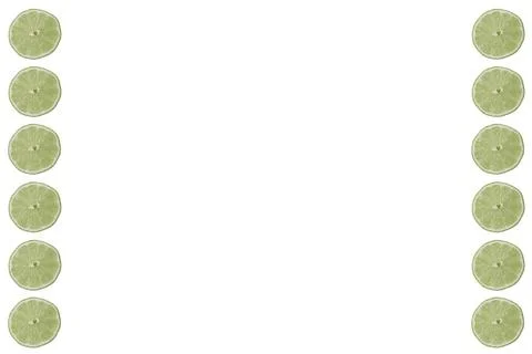 Lime slice on white background Stock Photos