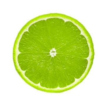 Lime slice on white Stock Photos