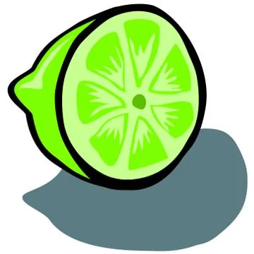 Lime Sliced Illustrazione stock