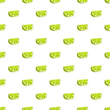 Lime slices creating a refreshing seamless pattern design Stock Illustration