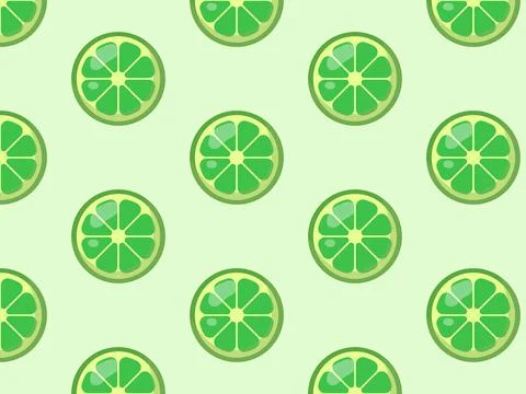 Lime slices pattern. Vector illustration. Stock-Illustration