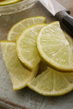Lime slices Stock Photos