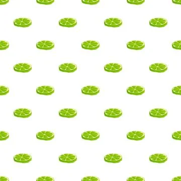 Lime slices seamless pattern fruit repeating texture Illustrazione stock