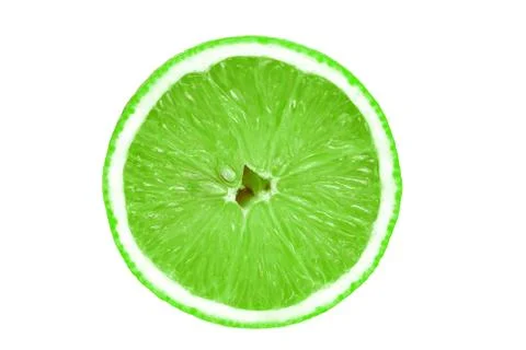Lime slices on a white background. Фото
