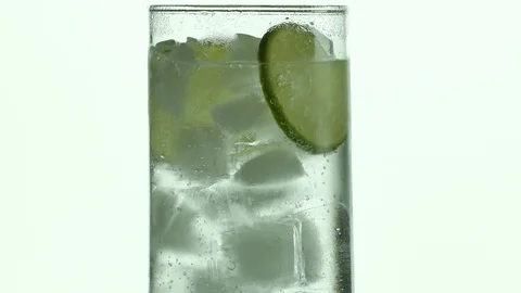 Lime in Soda01 Video stock 106710194