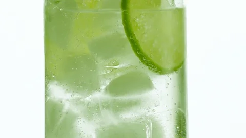 Lime in Soda02 Stock Footage 106710298