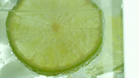 Lime in Soda04 Stock Footage 106710550