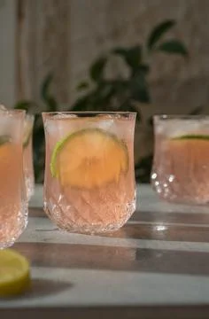 Lime sparkle juice Stock Photos