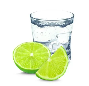 Lime splash isolated on white background Stock Photos