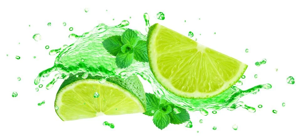 Lime splash juice Foto stock