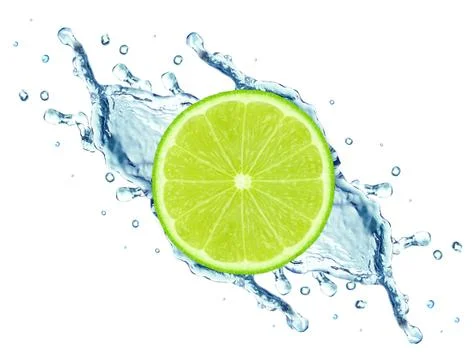 Lime splash Stock Photos