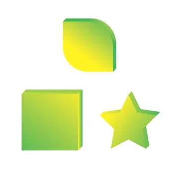 Lime square star (green-yellow) Stock Illustration