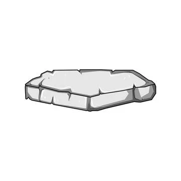 Lime stone platform cartoon vector illustration Stock Illustration