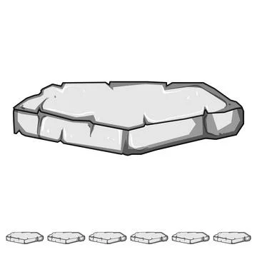 Lime stone platform cartoon vector graphic Stock Illustration