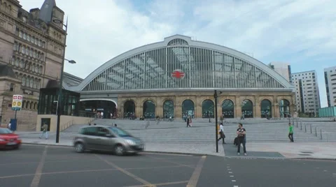 Lime Street Train Railway Station Liverpool England UK Stock Footage