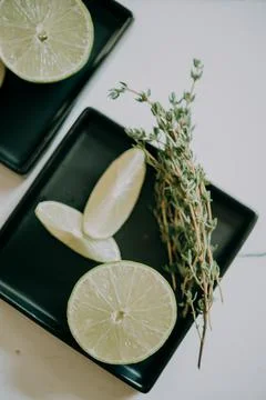 Lime + Thyme Stock Photos