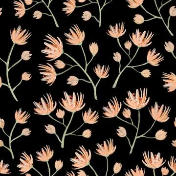 Lime Tree Seamless Pattern Stock Illustration