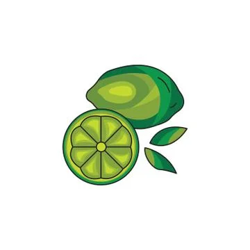 Lime vector icon on a white background Stock Illustration