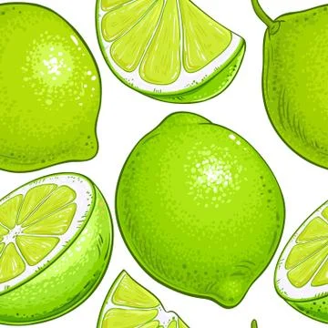 Lime vector pattern Stock Illustration