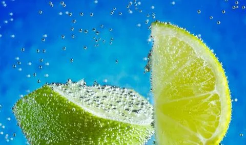 Lime in the water Stock Photos