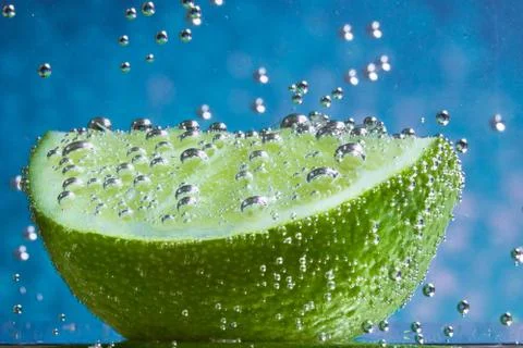 Lime in the water Stock Photos