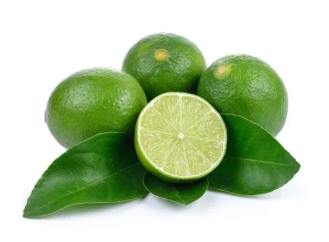 Lime on white background Stock Photos