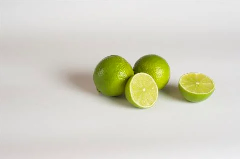 Lime, white background Stock Photos