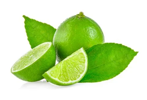 Lime on white background Stock Photos