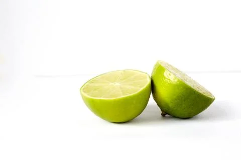 Lime on a white background Stock Photos