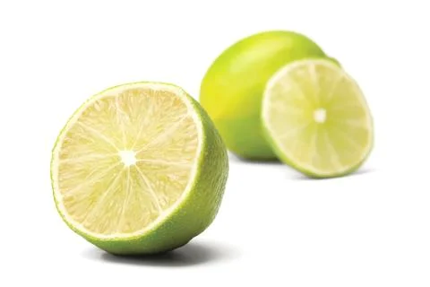 Lime on white background Stock Photos