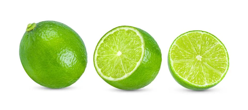 Lime on white background Stock Photos