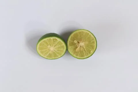 Lime on a white background Stock Photos