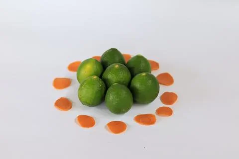 Lime on a white background Foto stock