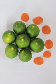 Lime on a white background Stock Photos