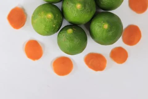 Lime on a white background Stock Photos