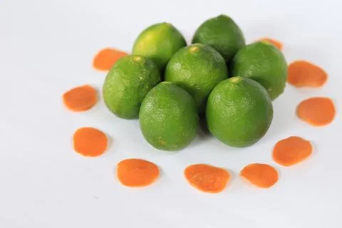 Lime on a white background Stock Photos