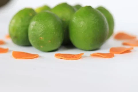 Lime on a white background Stock Photos