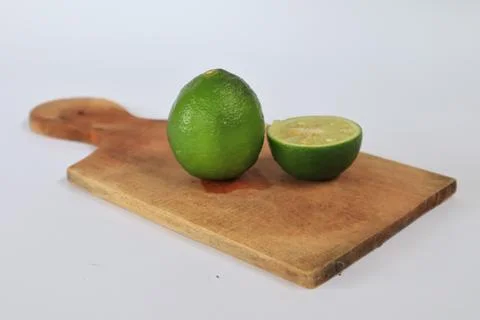 Lime on a white background Stock Photos