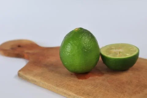 Lime on a white background Stock Photos