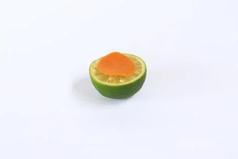Lime on a white background Stock Photos