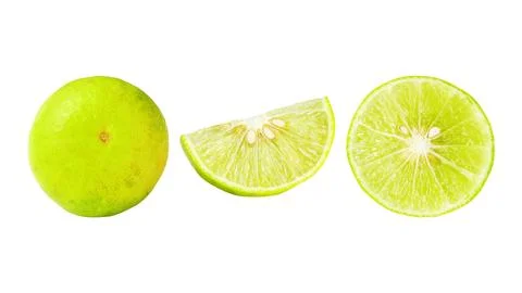 Lime on a white background. Stock Photos
